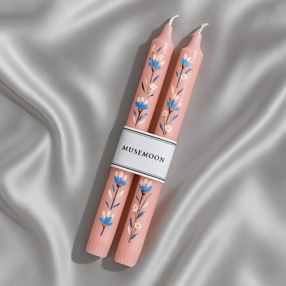 Floral Muse – Hand-Painted Romantic Candles